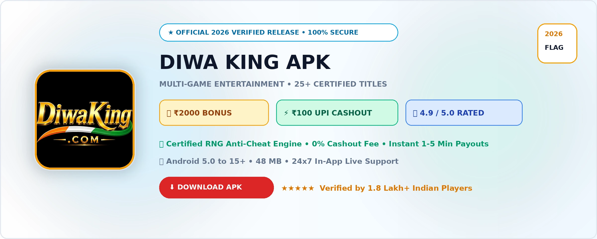 Diwa King Official 2026 Game Banner