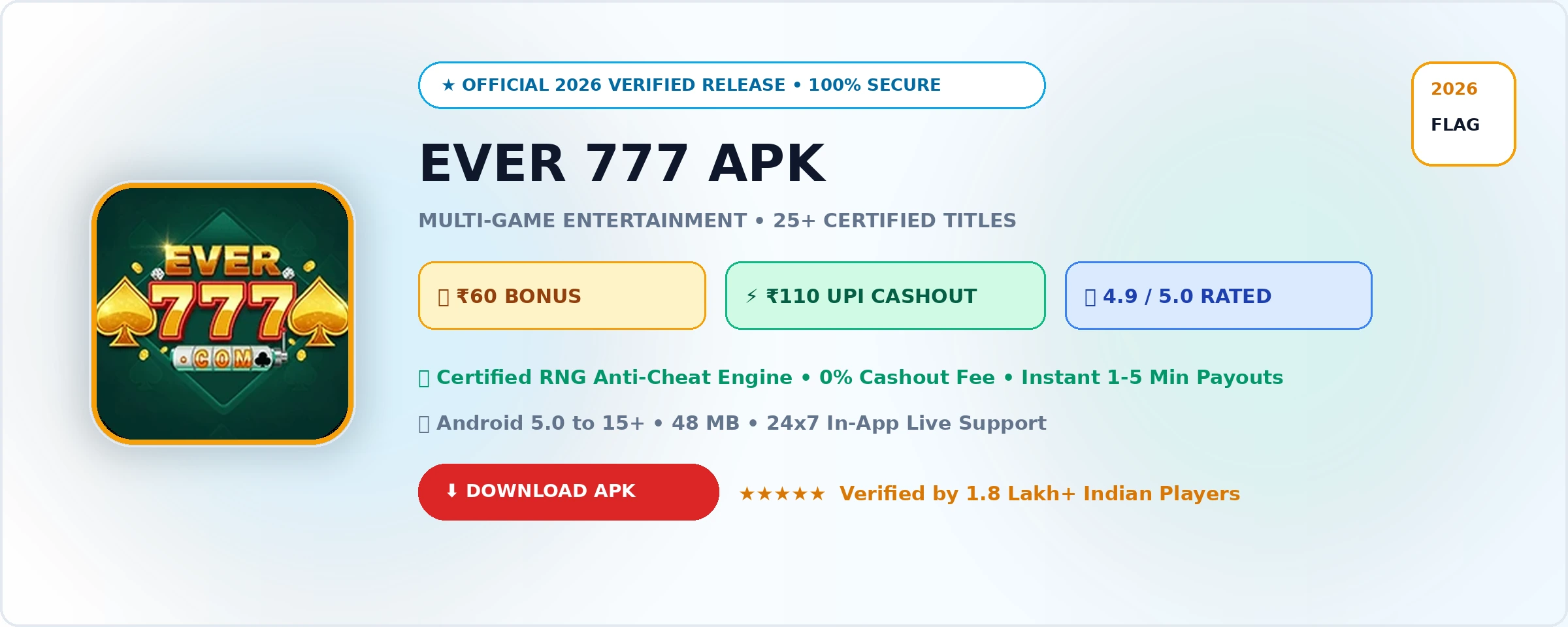 Ever 777 Official 2026 Game Banner