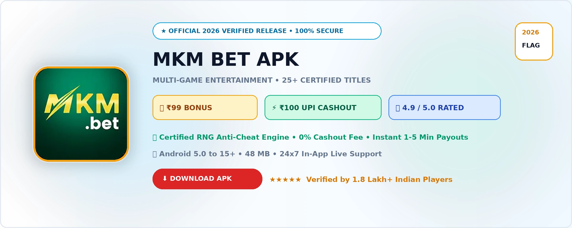 MKM Bet Official 2026 Game Banner