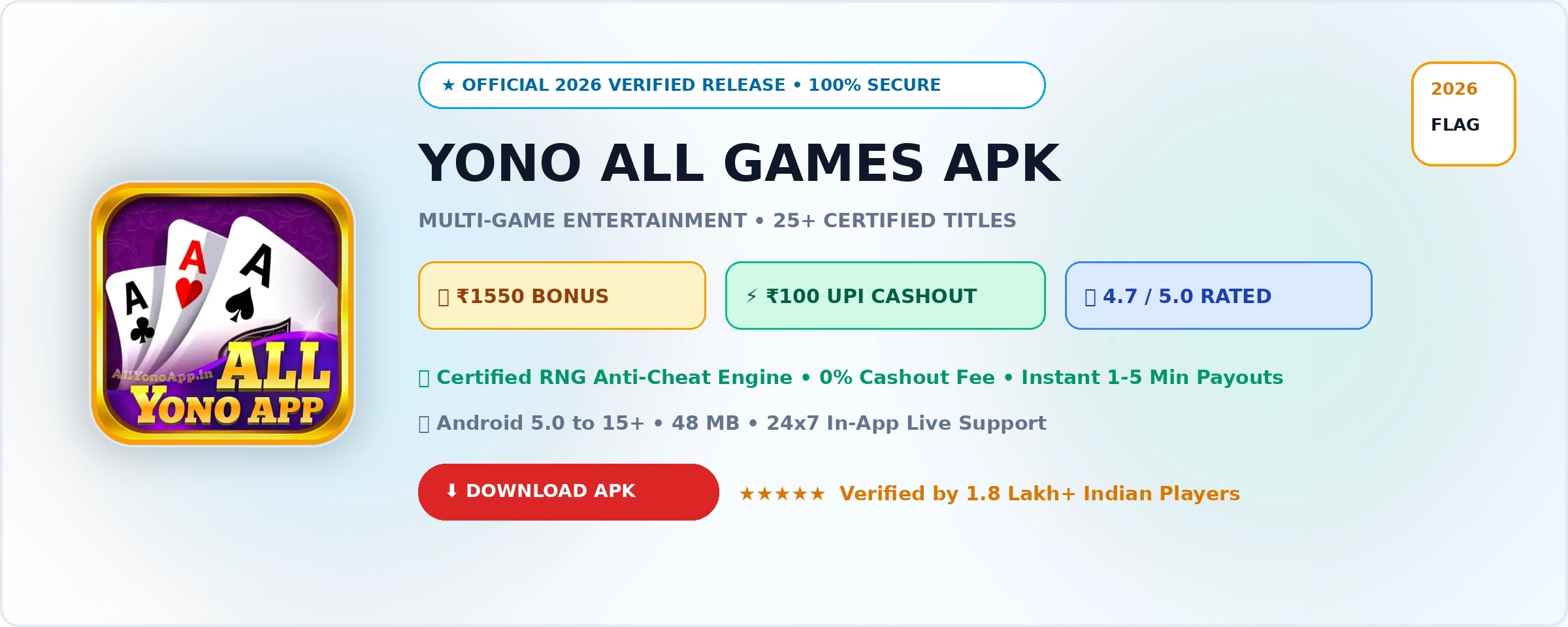 Yono All Games Official 2026 Game Banner