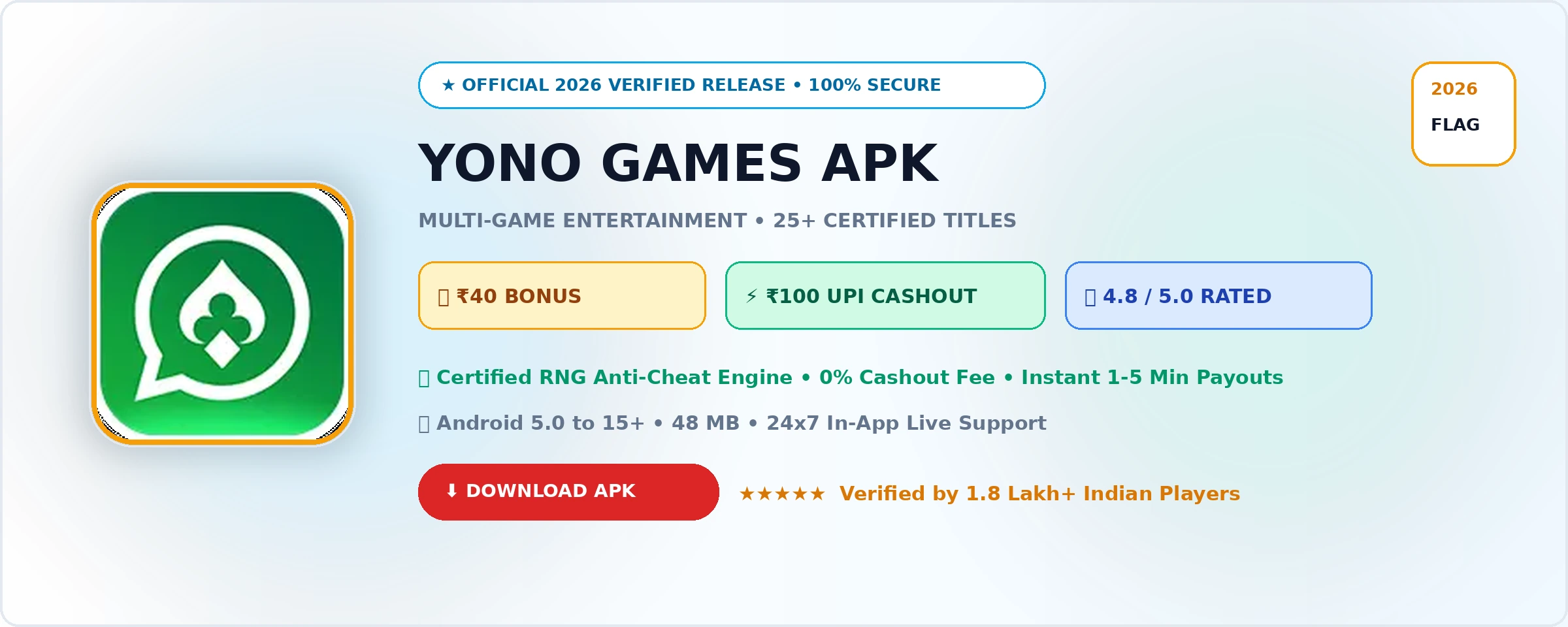 Yono Games Official 2026 Game Banner